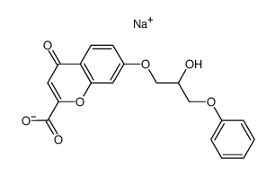 1-(2-Carboxychromon-7-yloxy)-2-Hydroxy-3-Phenoxypropane Sodium Salt结构式