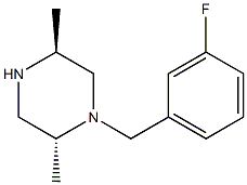 (2R,5S)-1-(3-fluorobenzyl)-2,5-diMethylpiperazine Structure