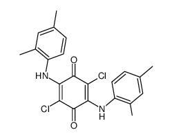 2,5-dichloro-3,6-bis-(2,4-dimethyl-anilino)-[1,4]benzoquinone结构式