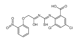 3,5-DICHLORO-2-[[[[(2-NITROPHENOXY)ACETYL]AMINO]THIOXOMETHYL]AMINO]-BENZOIC ACID结构式
