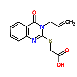 (3-ALLYL-4-OXO-3,4-DIHYDRO-QUINAZOLIN-2-YLSULFANYL)-ACETIC ACID结构式
