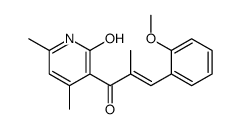 3-[(E)-3-(2-methoxyphenyl)-2-methylprop-2-enoyl]-4,6-dimethyl-1H-pyridin-2-one结构式