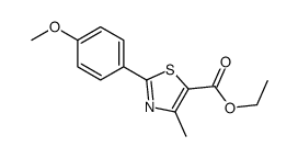 2-(4-Methoxy-phenyl)-4-methyl-thiazole-5-carboxylicacidethylester结构式