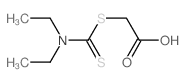 Acetic acid,2-[[(diethylamino)thioxomethyl]thio]- Structure