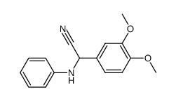 2-(3,4-dimethoxyphenyl)-2-(phenylamino)acetonitrile Structure