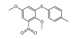 1,4-dimethoxy-6-nitro-2-(p-tolylthio)benzene结构式
