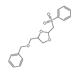 4-((benzyloxy)methyl)-2-((phenylsulfonyl)methyl)-1,3-dioxolane结构式