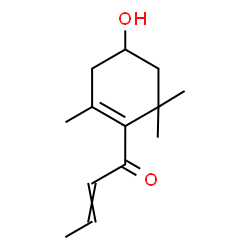 1-(4-hydroxy-2,6,6-trimethyl-1-cyclohexen-1-yl)-2-buten-1-one结构式