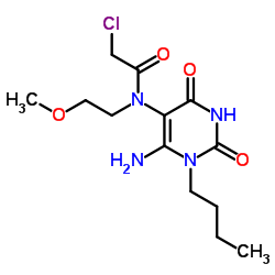 N-(6-Amino-1-butyl-2,4-dioxo-1,2,3,4-tetrahydro-pyrimidin-5-yl)-2-chloro-N-(2-methoxy-ethyl)-acetamide picture