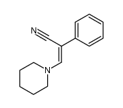 (Z)-2-phenyl-3-(piperidin-1-yl)acrylonitrile结构式