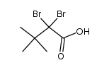 2,2-dibromo-3,3-dimethyl butyric acid Structure
