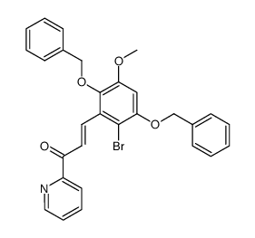 (E)-3-(2,5-Bis-benzyloxy-6-bromo-3-methoxy-phenyl)-1-pyridin-2-yl-propenone Structure