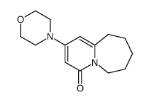 2-morpholin-4-yl-7,8,9,10-tetrahydro-6H-pyrido[1,2-a]azepin-4-one结构式