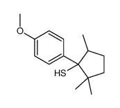 1-(4-methoxyphenyl)-2,2,5-trimethylcyclopentane-1-thiol结构式