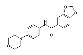 N-(4-morpholin-4-ylphenyl)-1,3-benzodioxole-5-carboxamide结构式