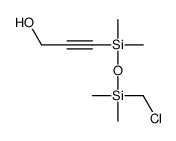 3-[[chloromethyl(dimethyl)silyl]oxy-dimethylsilyl]prop-2-yn-1-ol结构式