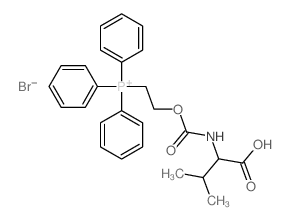 2-[(1-carboxy-2-methyl-propyl)carbamoyloxy]ethyl-triphenyl-phosphanium structure
