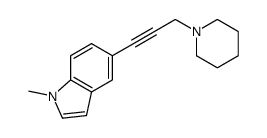 1-methyl-5-(3-piperidin-1-ylprop-1-ynyl)indole结构式