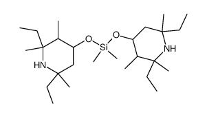 dimethyl-bis-(2,6-diethyl-2,3,6-trimethylpiperidine-4-oxy)-silane结构式