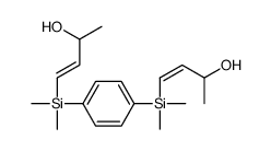 4-[[4-[3-hydroxybut-1-enyl(dimethyl)silyl]phenyl]-dimethylsilyl]but-3-en-2-ol Structure