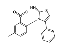 3-(4-methyl-2-nitrophenyl)-4-phenyl-1,3-thiazol-2-imine结构式