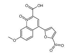 7-methoxy-4-(5-nitrofuran-2-yl)-1-oxidoquinolin-1-ium-2-carboxylic acid结构式