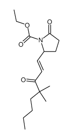 2-((E)-4,4-Dimethyl-3-oxo-oct-1-enyl)-5-oxo-pyrrolidine-1-carboxylic acid ethyl ester结构式