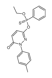 phenyl-phosphonothioic acid O-ethyl ester O'-(6-oxo-1-p-tolyl-1,6-dihydro-pyridazin-3-yl) ester结构式
