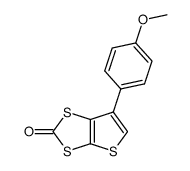 6-(4'-methoxyphenyl)thieno[2,3-d][1,3]dithiol-2-one结构式