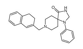 8-(3,4-dihydro-naphthalen-2-ylmethyl)-1-phenyl-1,3,8-triaza-spiro[4.5]decan-4-one结构式
