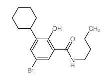 5-bromo-N-butyl-3-cyclohexyl-2-hydroxy-benzamide Structure
