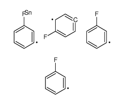 tris(3-fluorophenyl)-(4-fluorophenyl)stannane结构式