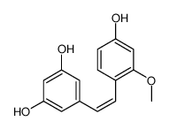 5-[2-(4-hydroxy-2-methoxyphenyl)ethenyl]benzene-1,3-diol structure