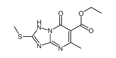 ethyl 7-hydroxy-5-methyl-2(methylthio)-1,2,4-triazolo[1,5-a]pyrimidine-6-carboxylate structure