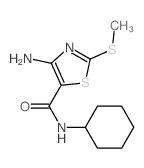 4-amino-N-cyclohexyl-2-methylsulfanyl-1,3-thiazole-5-carboxamide结构式