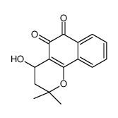 4-hydroxy-2,2-dimethyl-3,4-dihydrobenzo[h]chromene-5,6-dione结构式