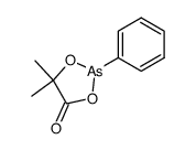 dimethyl-4,4 phenyl-2 oxo-5 arsa-2 dioxolonne-1,3 Structure
