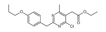 ethyl 2-[4-chloro-6-methyl-2-[(4-propoxyphenyl)methyl]pyrimidin-5-yl]acetate Structure