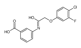 3-[[2-(4-chloro-3-fluorophenoxy)acetyl]amino]benzoic acid Structure