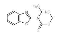 N-benzooxazol-2-yl-N-ethyl-1-ethylsulfanyl-methanethioamide Structure