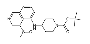 4-(4-methanesulfinyl-5-isoquinolyl)amino-1-(tert-butoxycarbonyl)piperidine结构式