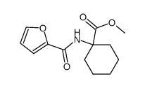 Cyclohexanecarboxylic acid, 1-[(2-furanylcarbonyl)amino]-, methyl ester (9CI)结构式
