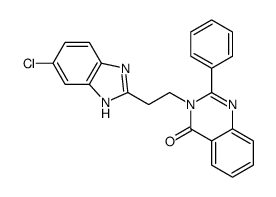 3-[2-(6-chloro-1H-benzimidazol-2-yl)ethyl]-2-phenylquinazolin-4-one结构式