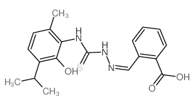 Benzoicacid, 2-[[2-[[[2-hydroxy-6-methyl-3-(1-methylethyl)phenyl]amino]thioxomethyl]hydrazinylidene]methyl]-结构式