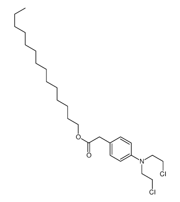 tetradecyl 2-[4-[bis(2-chloroethyl)amino]phenyl]acetate结构式
