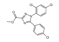1H-1,2,4-Triazole-3-carboxylic acid,5-(4-chlorophenyl)-1-(2,4-dichlorophenyl)-,methyl ester Structure