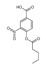 3-nitro-4-pentanoyloxybenzoic acid结构式