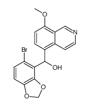 α-(5-bromo-1,3-benzodioxol-4-yl)-8-methoxy-5-isoquinolinemethanol Structure
