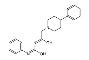 N-(phenylcarbamoyl)-2-(4-phenylpiperidin-1-yl)acetamide结构式