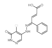 2-Butenoic acid,4-[2-(5-chloro-1,6-dihydro-6-oxo-4-pyridazinyl)hydrazinylidene]-4-phenyl- structure